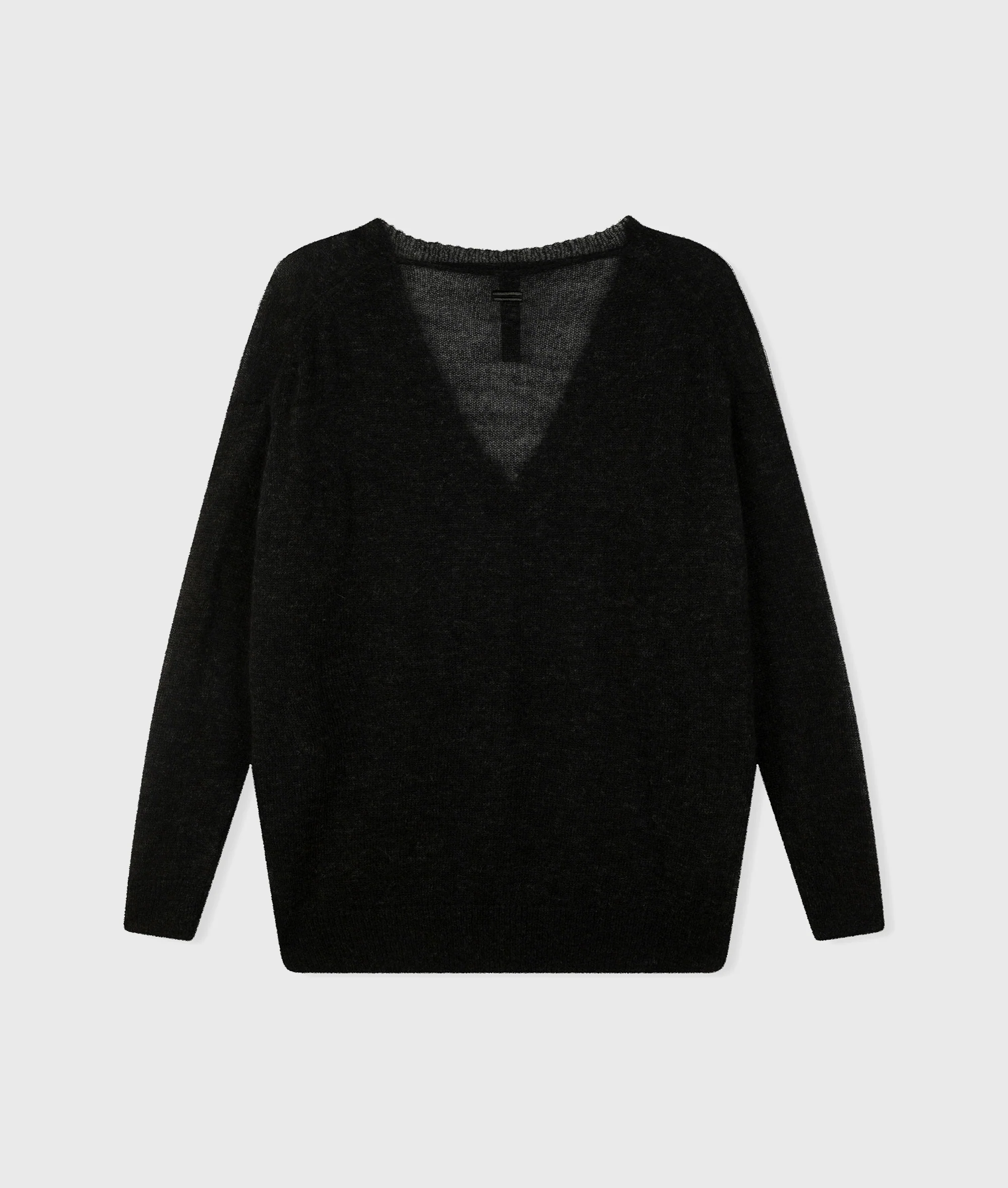 THE V-NECK KNIT SWEATER | black - Image 7