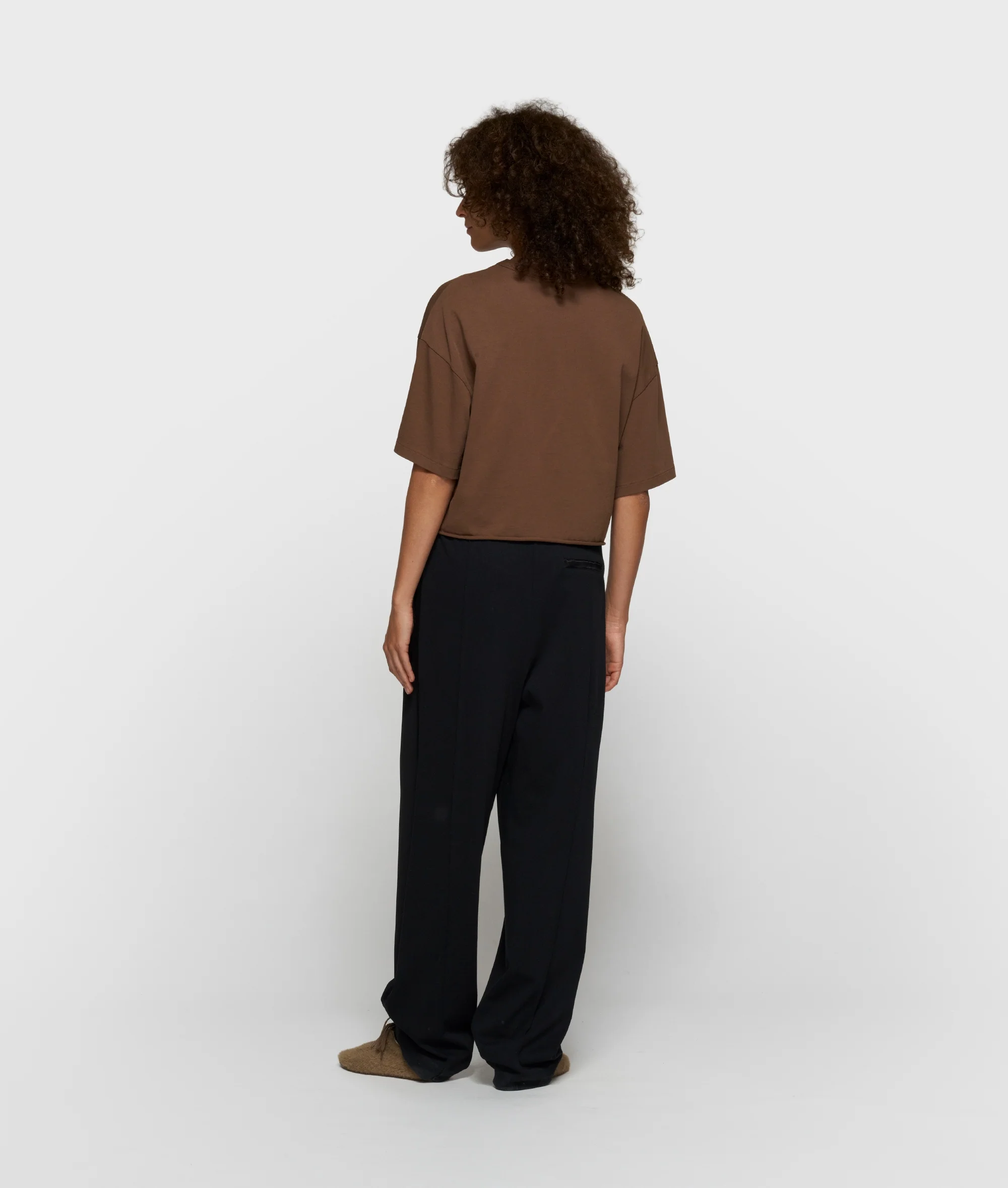 thick cotton tee 10DAYS | dark truffle - Image 4