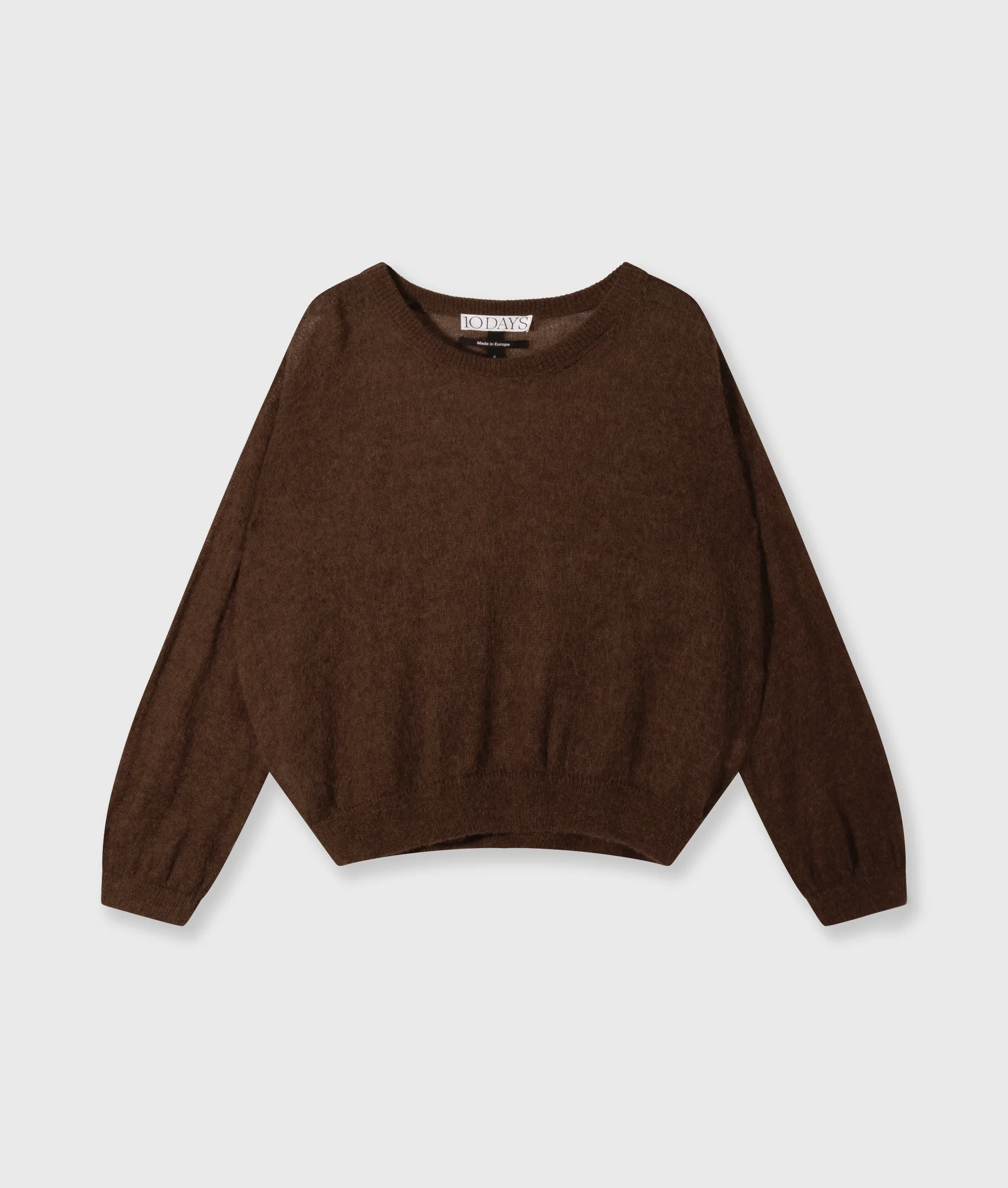 thin knit sweater | dark truffle - Image 5