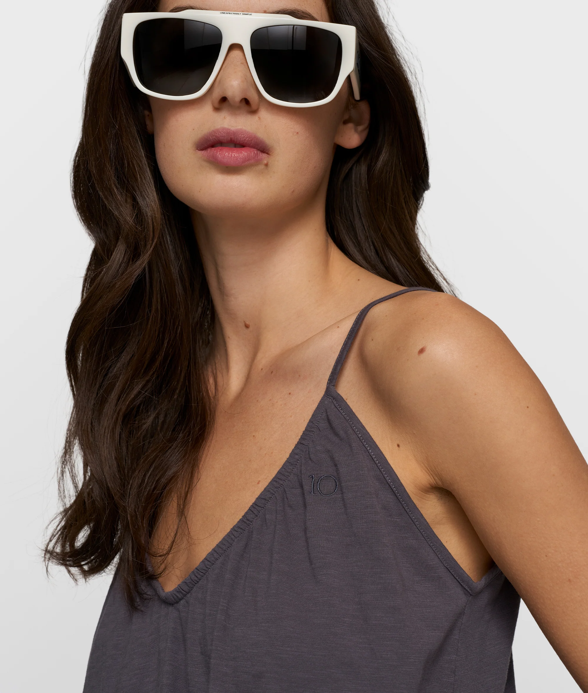 top gathered neck | steel blue - Image 2
