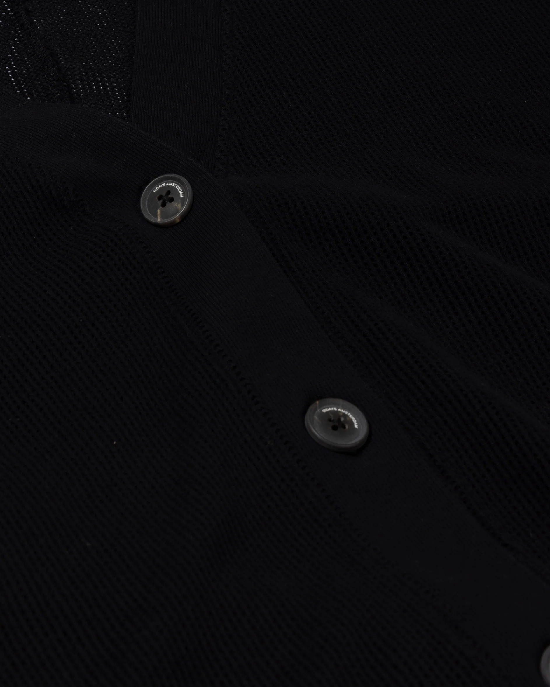 v-neck cardigan mesh | black - Image 7
