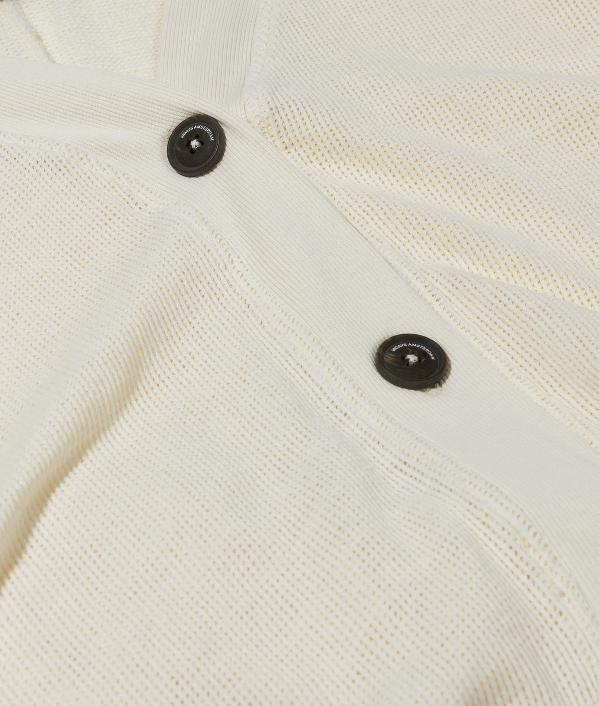 v-neck cardigan mesh | soft vanilla - Image 7