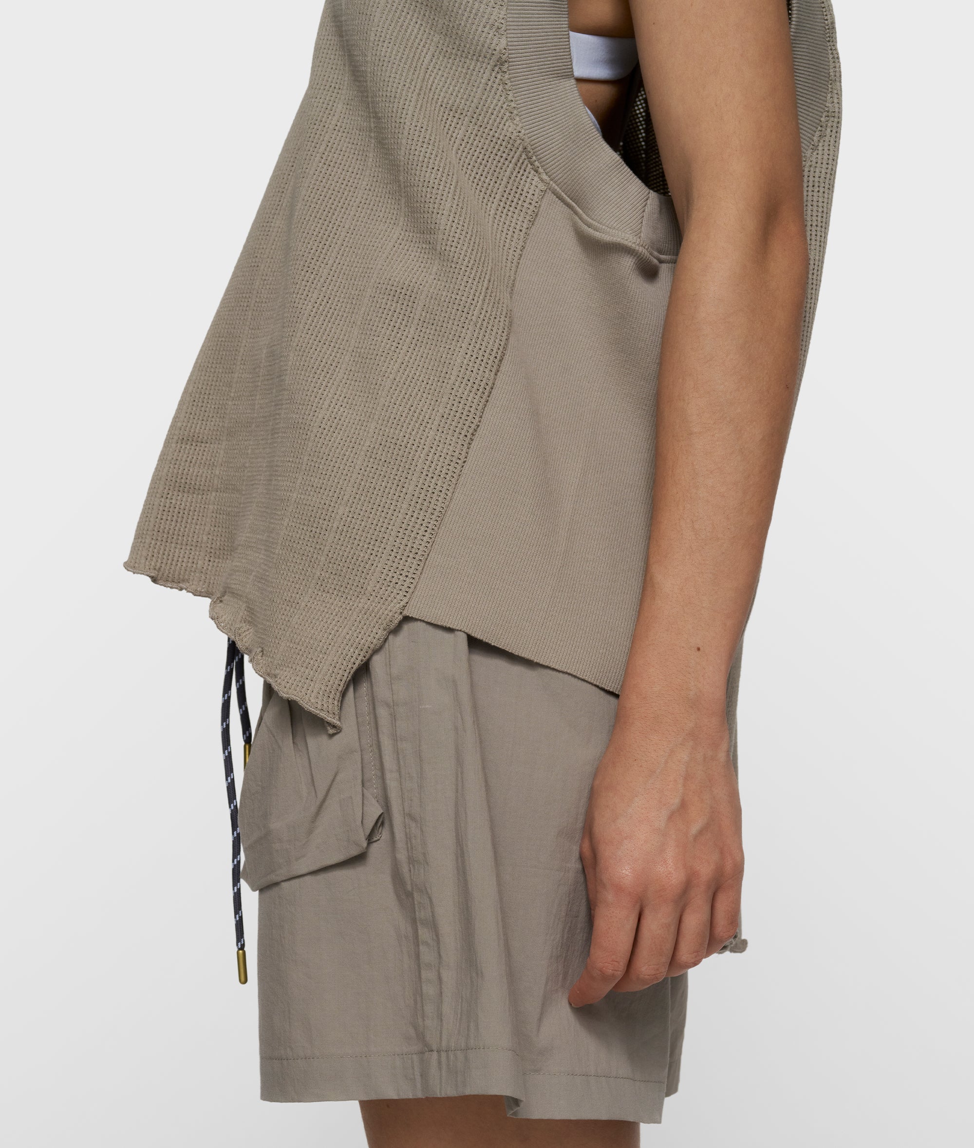 v-neck mesh top | fog - Image 5