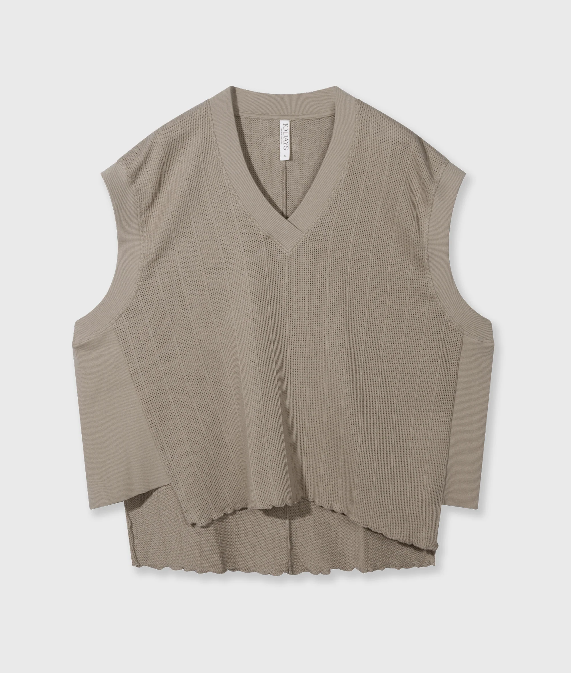 v-neck mesh top | fog - Image 6