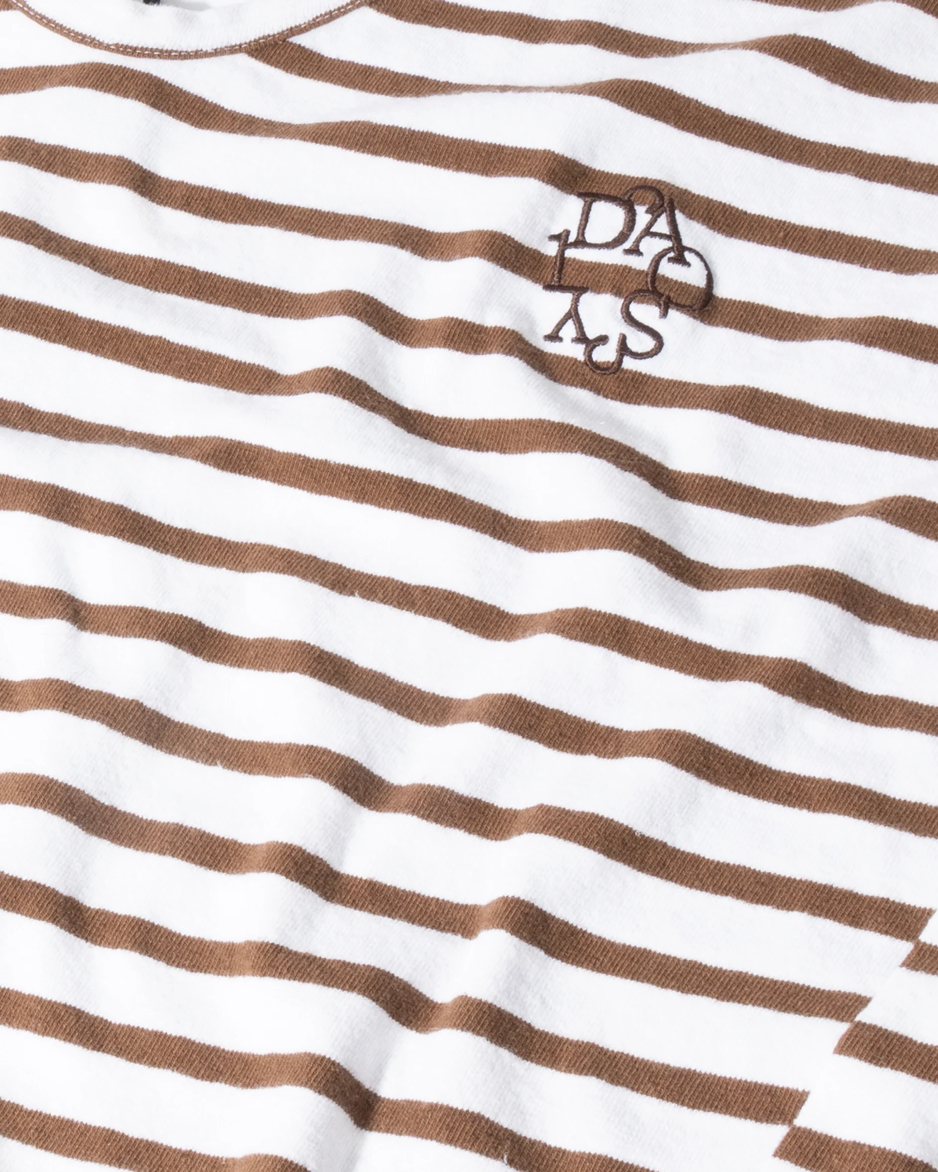 v-neck tee stripes | white/dark truffle - Image 7