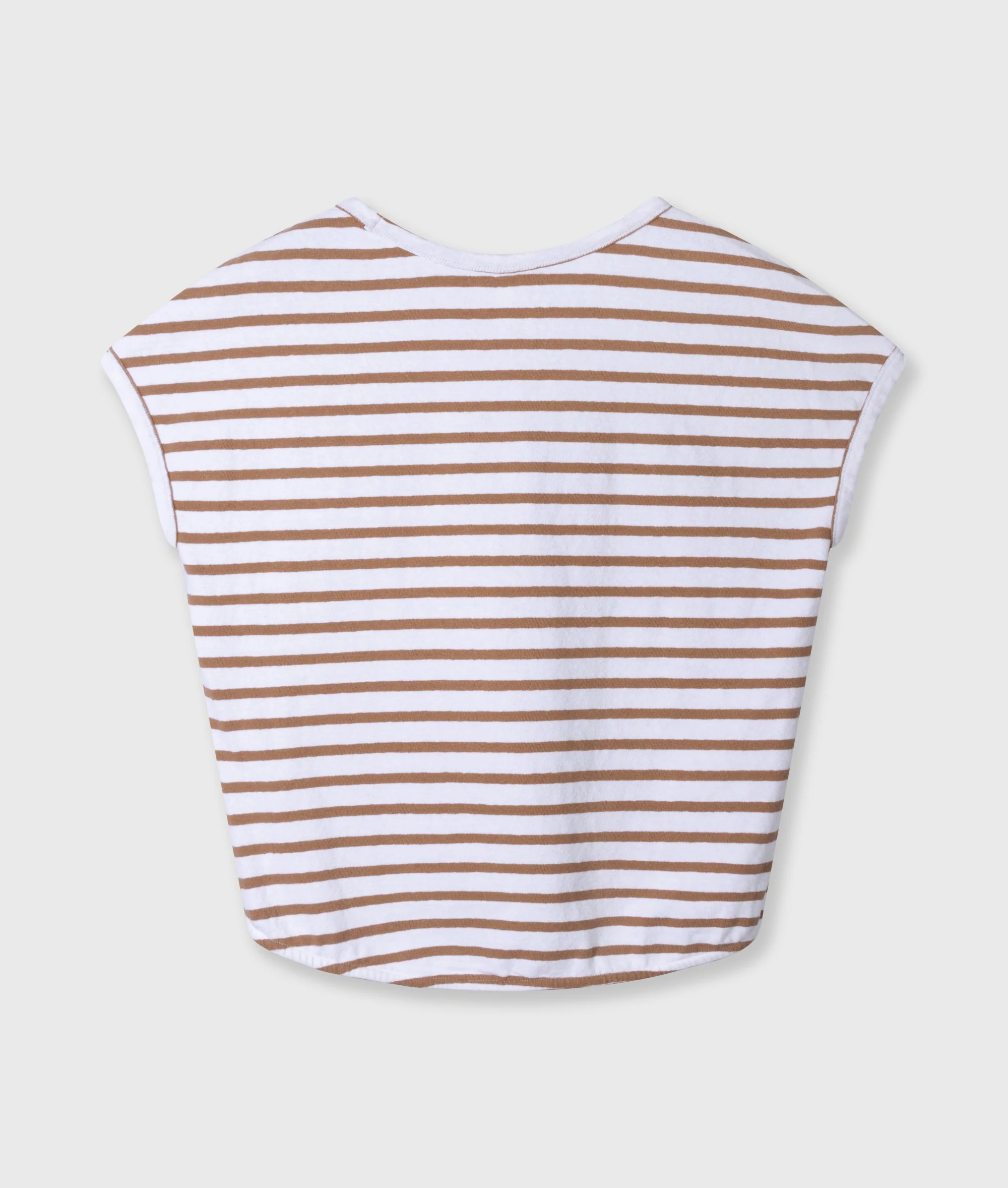 v-neck tee stripes | white/fudge - Image 7