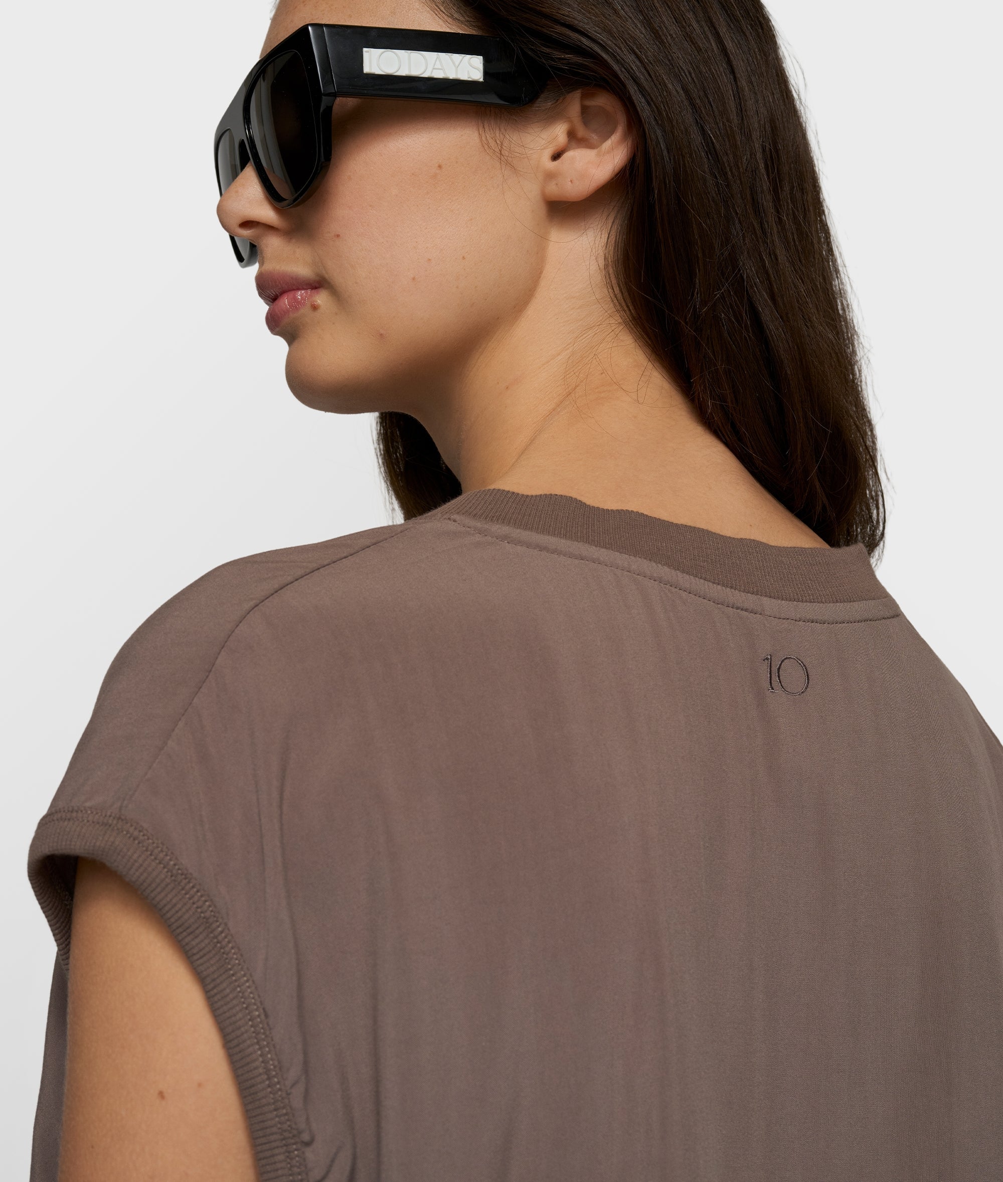 v-neck top viscose | moonrock - Image 2