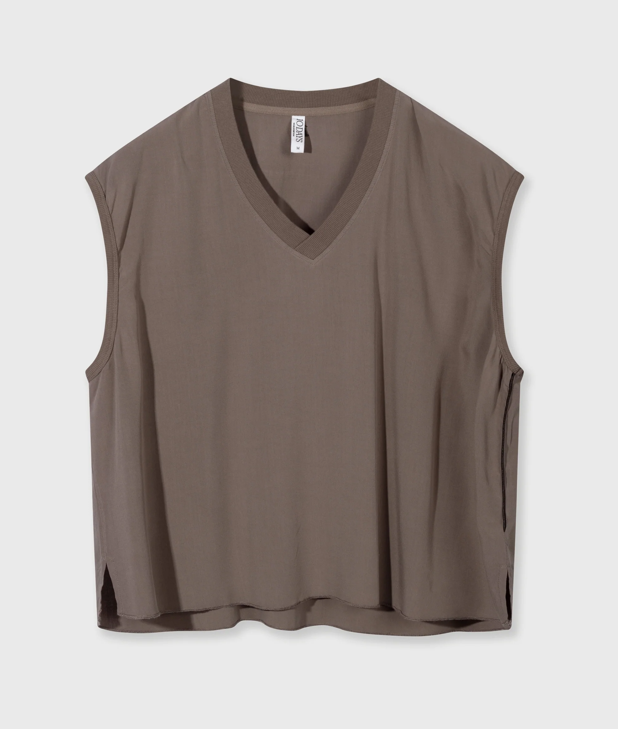 v-neck top viscose | moonrock - Image 5