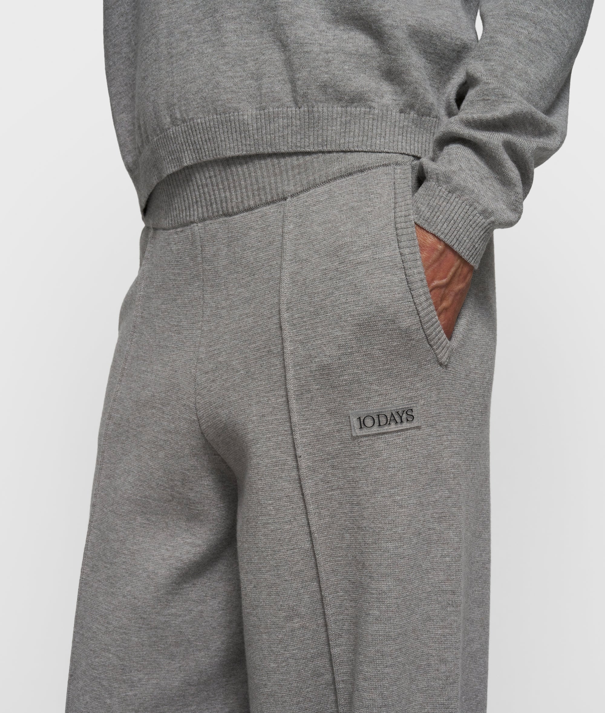 western knit pants | grey melee - Image 5