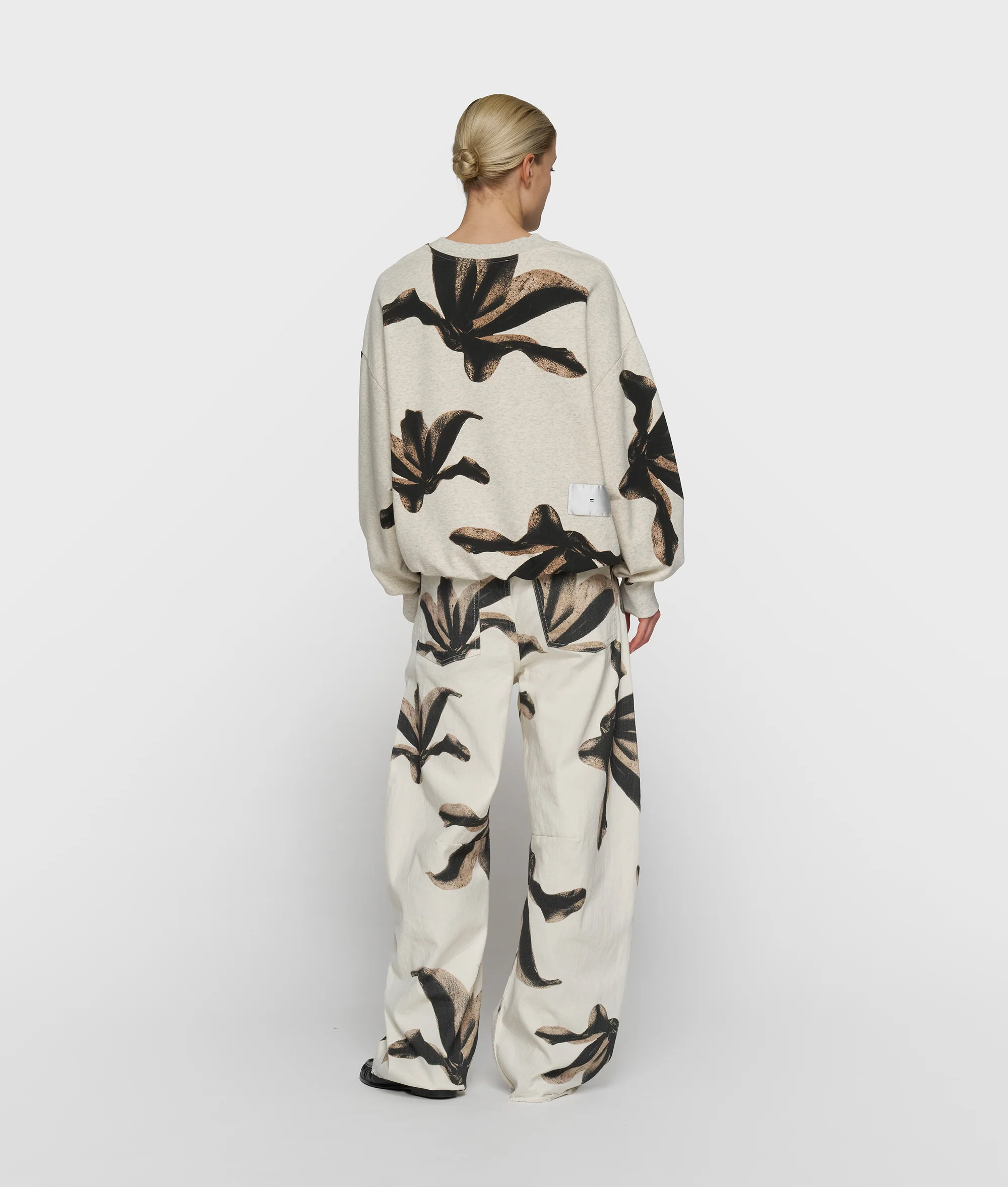western pants flower | ecru - Image 3