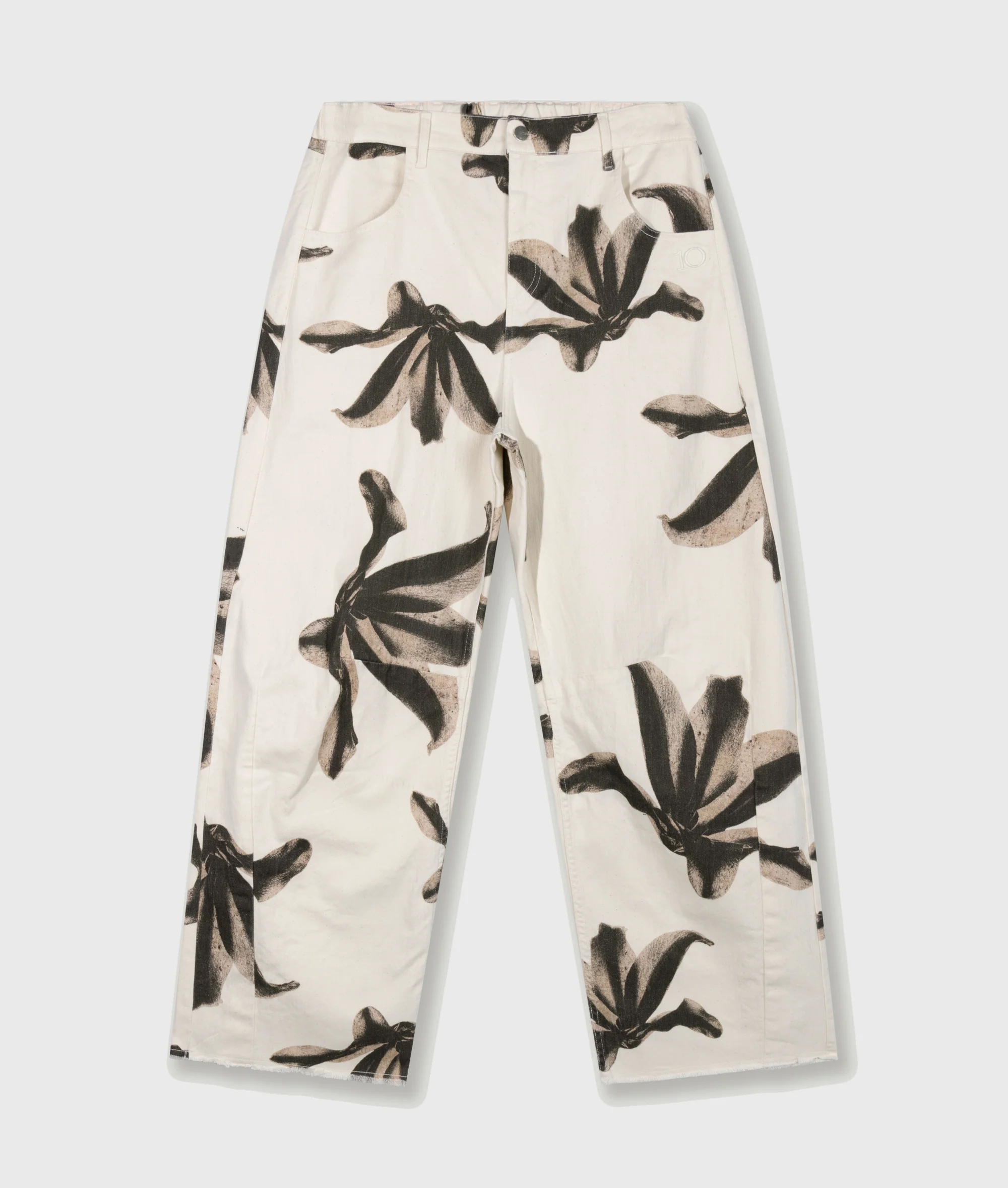 western pants flower | ecru - Image 6