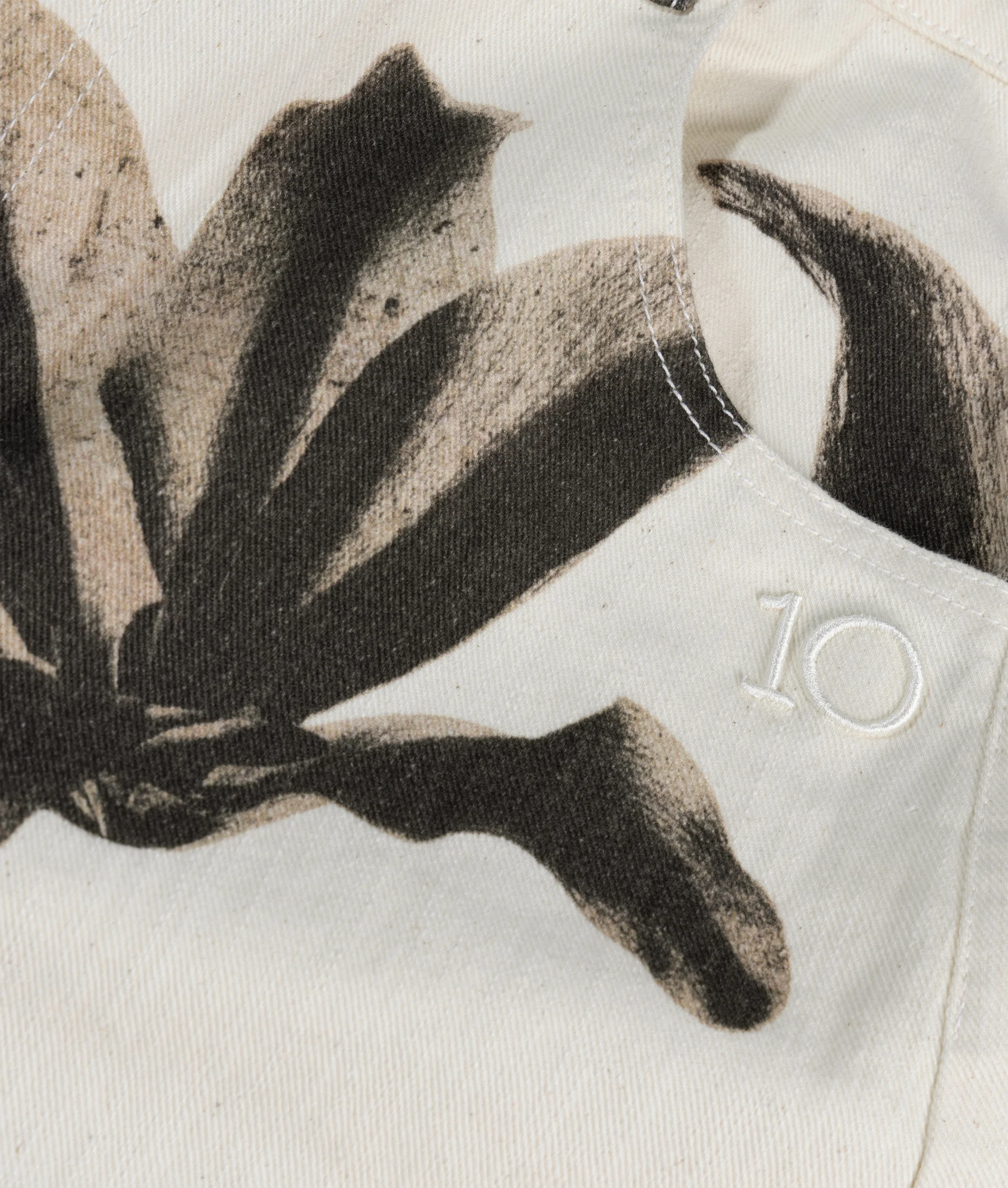 western pants flower | ecru - Image 8