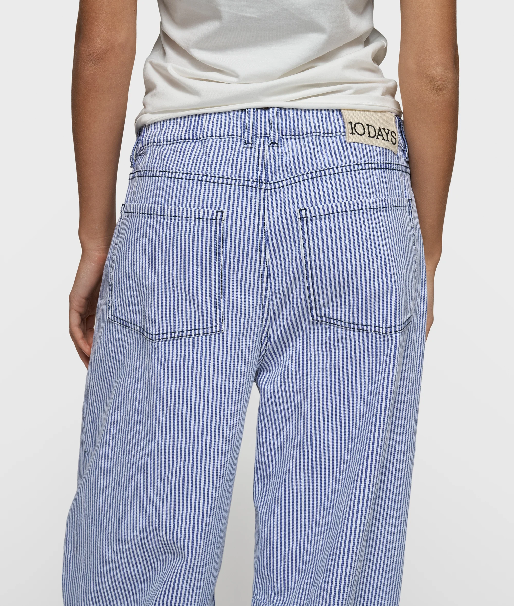 western pants stripes | white/blue - Image 5