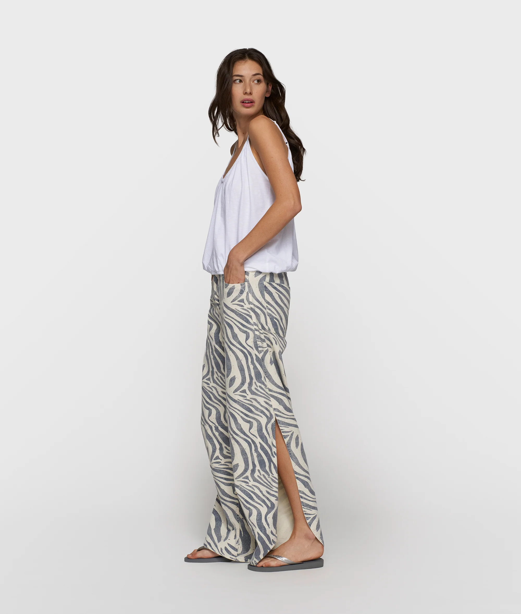 western pants zebra | light vanilla - Image 2