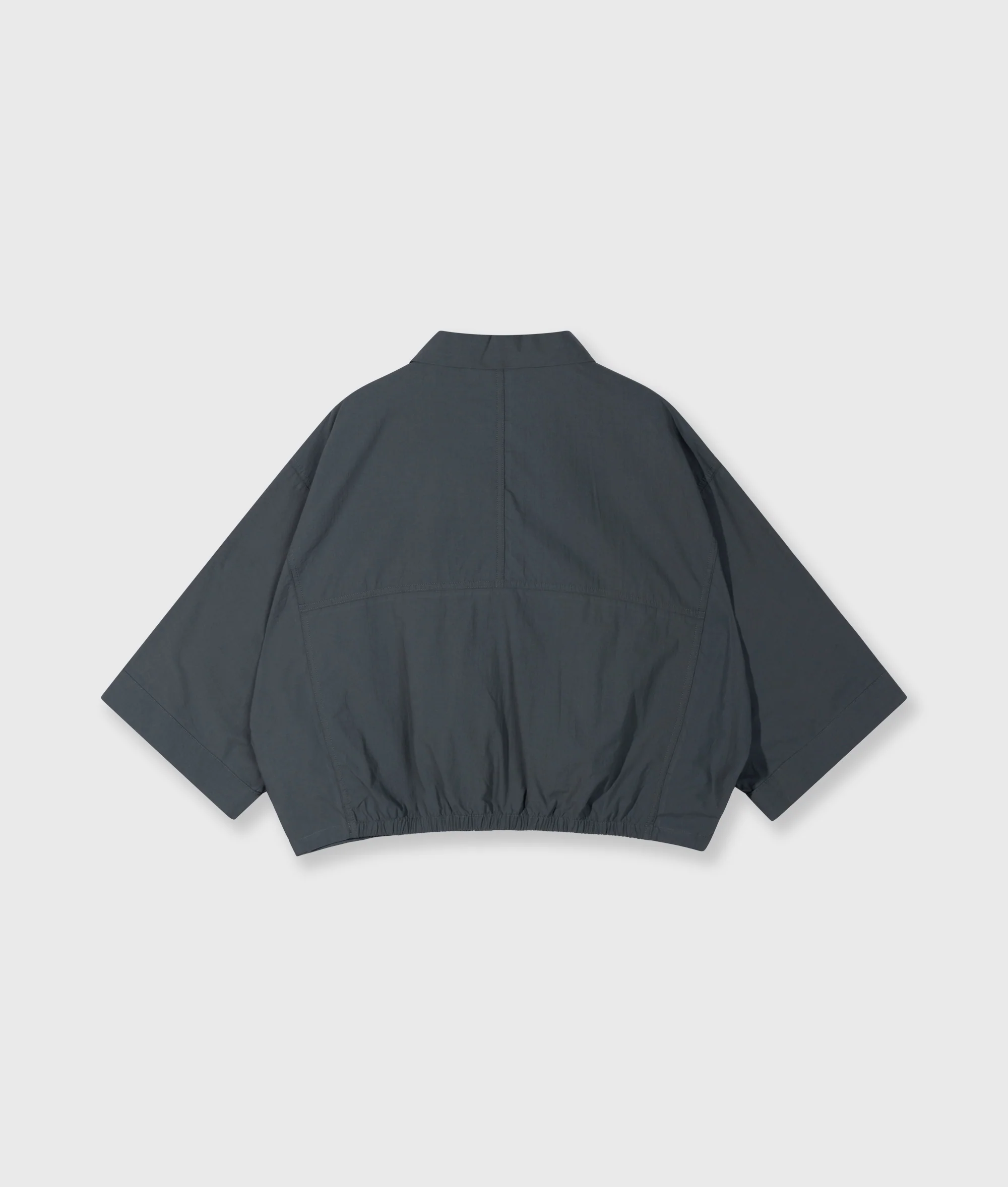 wide crinkle jacket | steel blue - Image 6