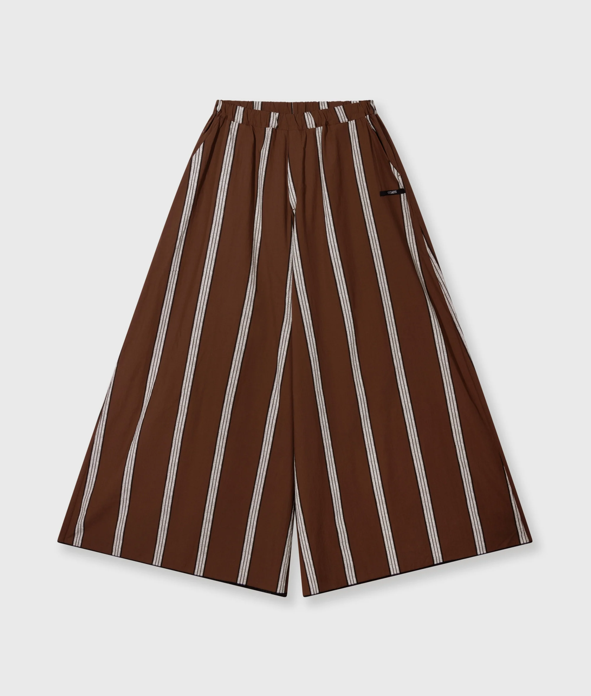 wide leg pants stripes | deep brown - Image 6