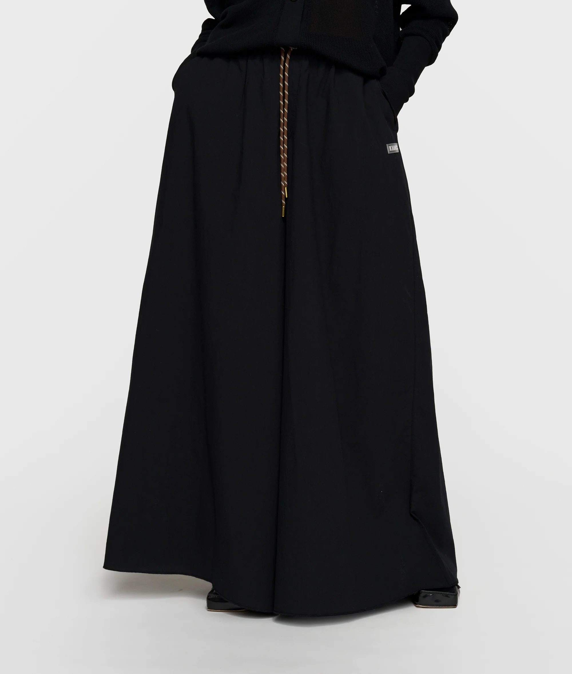 wide pants poplin | black - Image 2