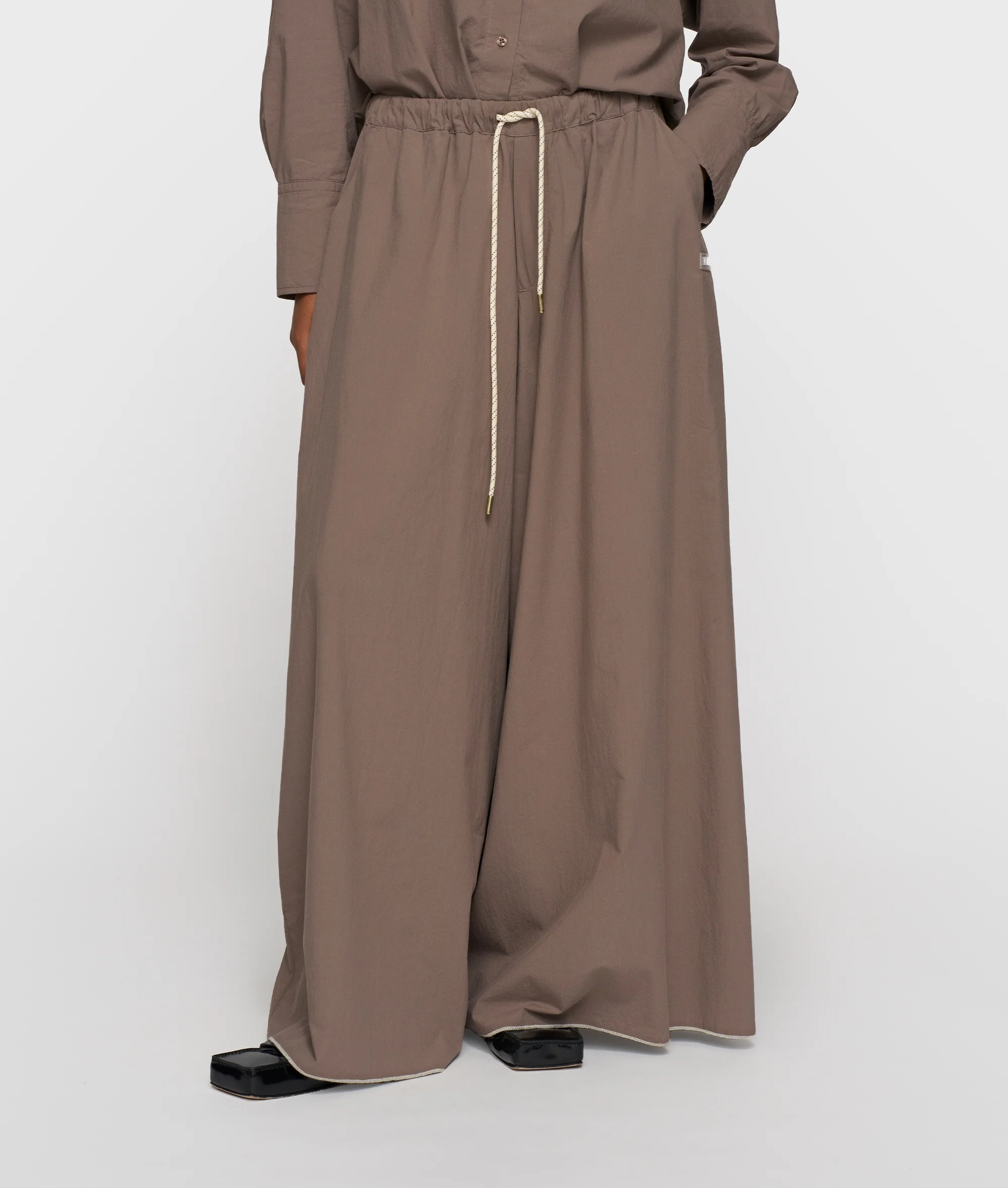 wide pants poplin | moonrock - Image 2
