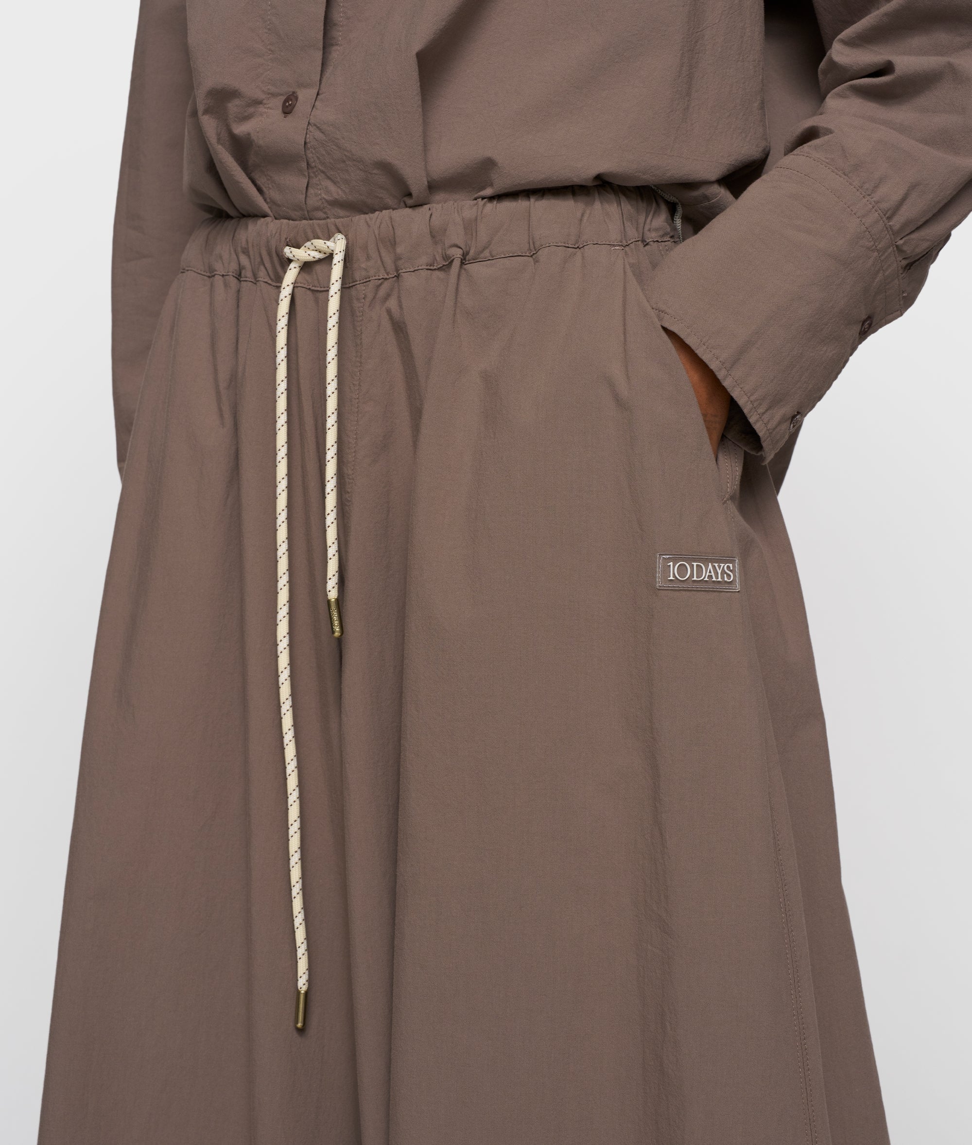 wide pants poplin | moonrock - Image 4
