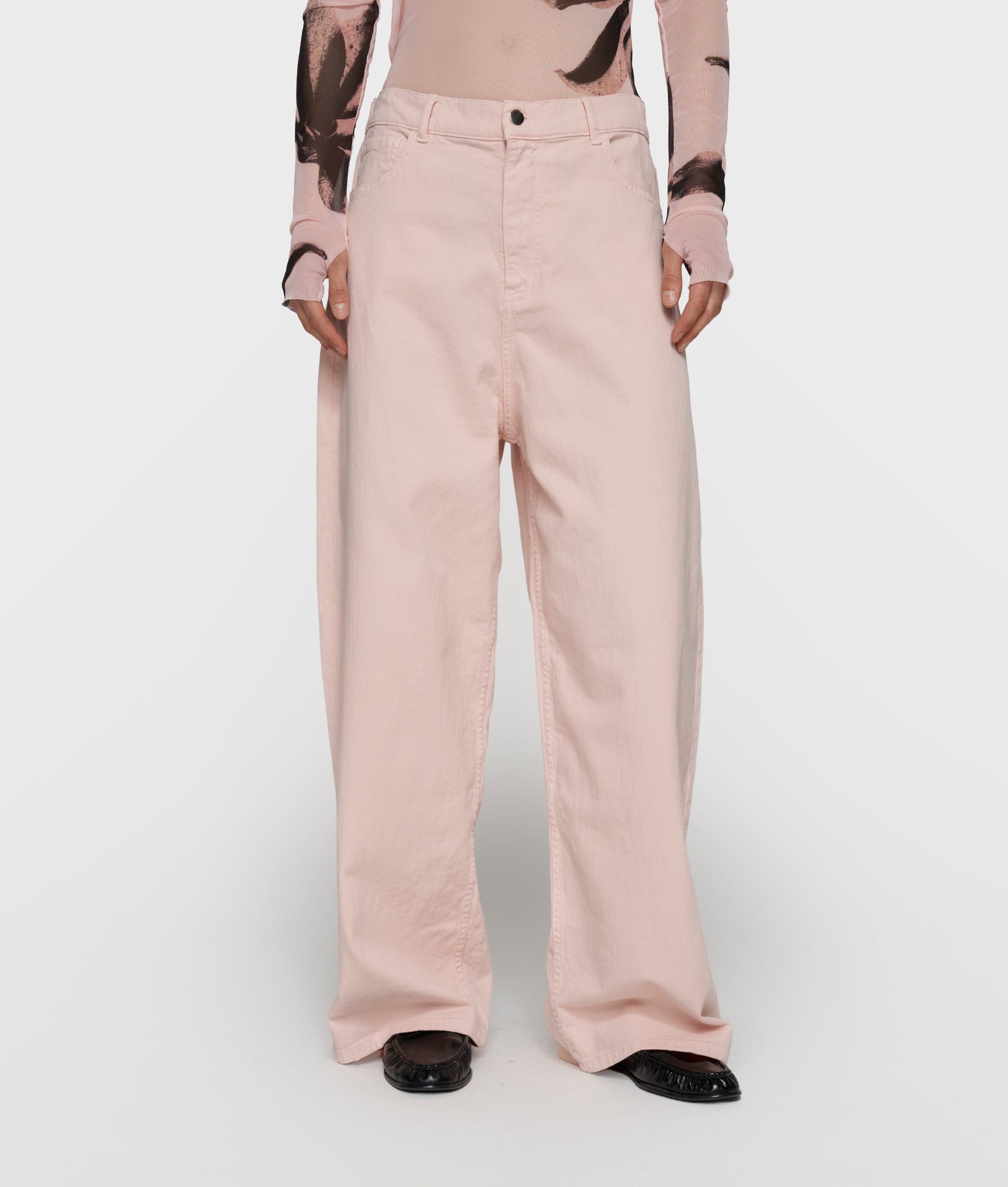 wide pants twill | powder - Image 2