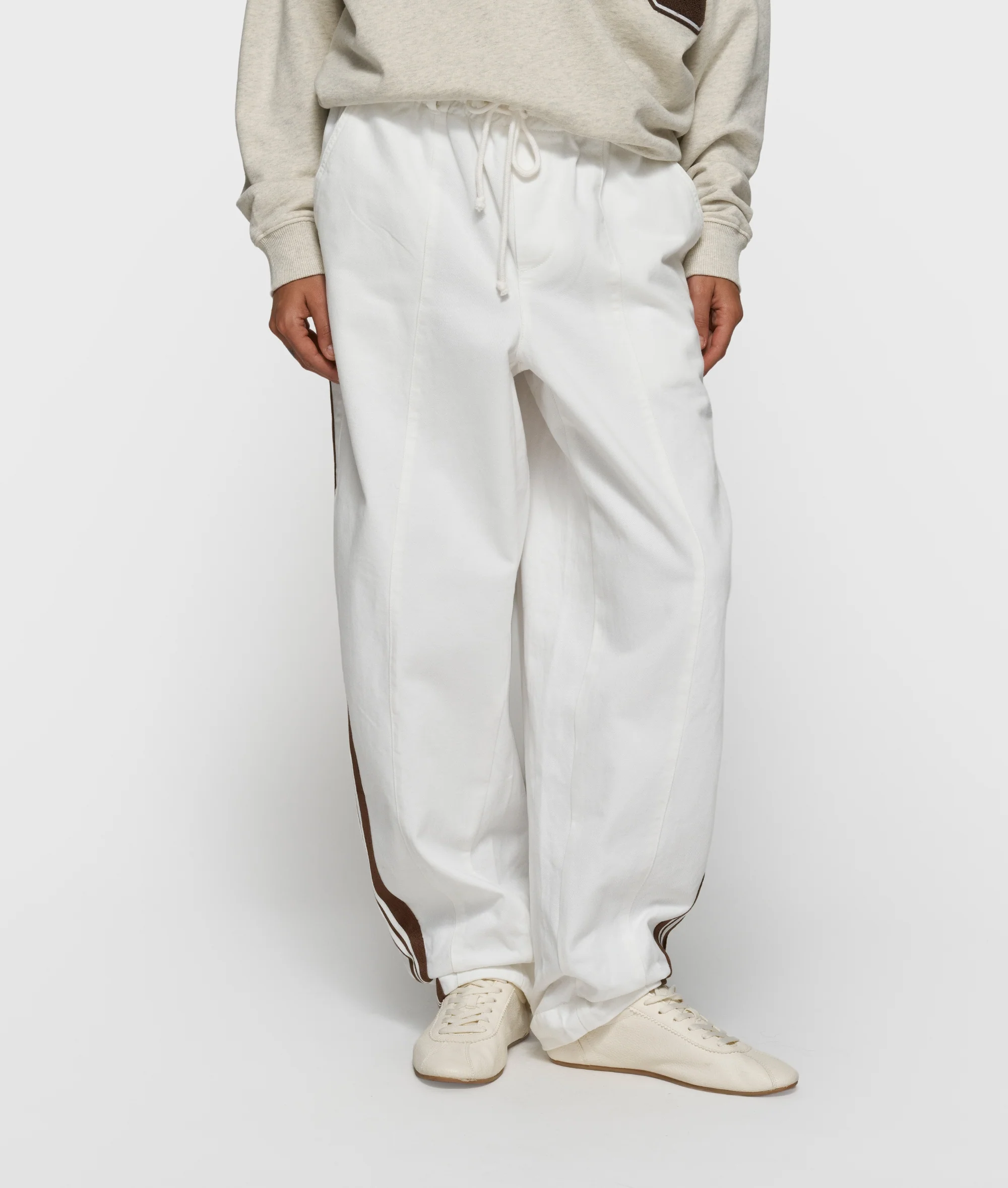 wide tapered pants | optic white - Image 2