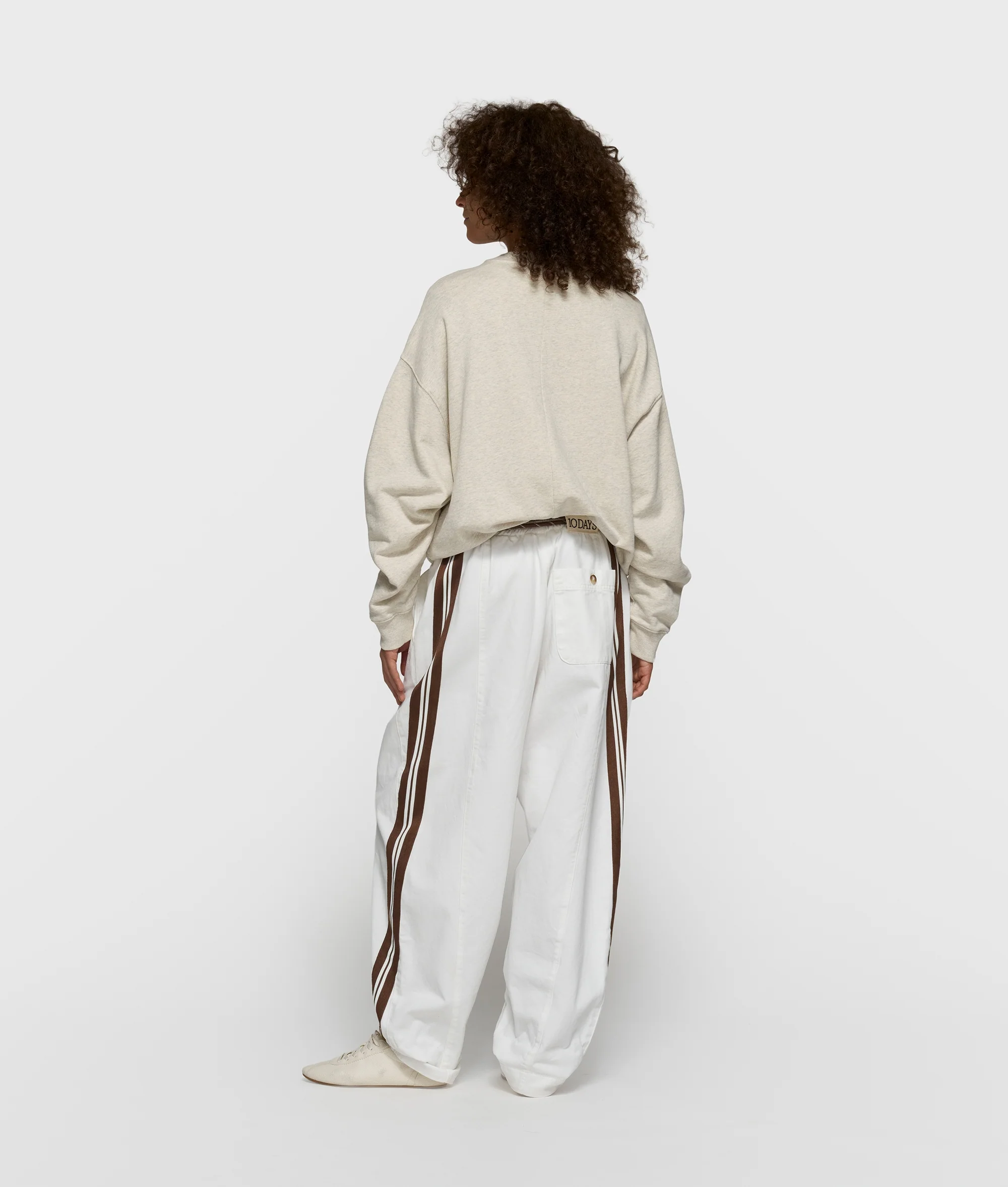 wide tapered pants | optic white - Image 3