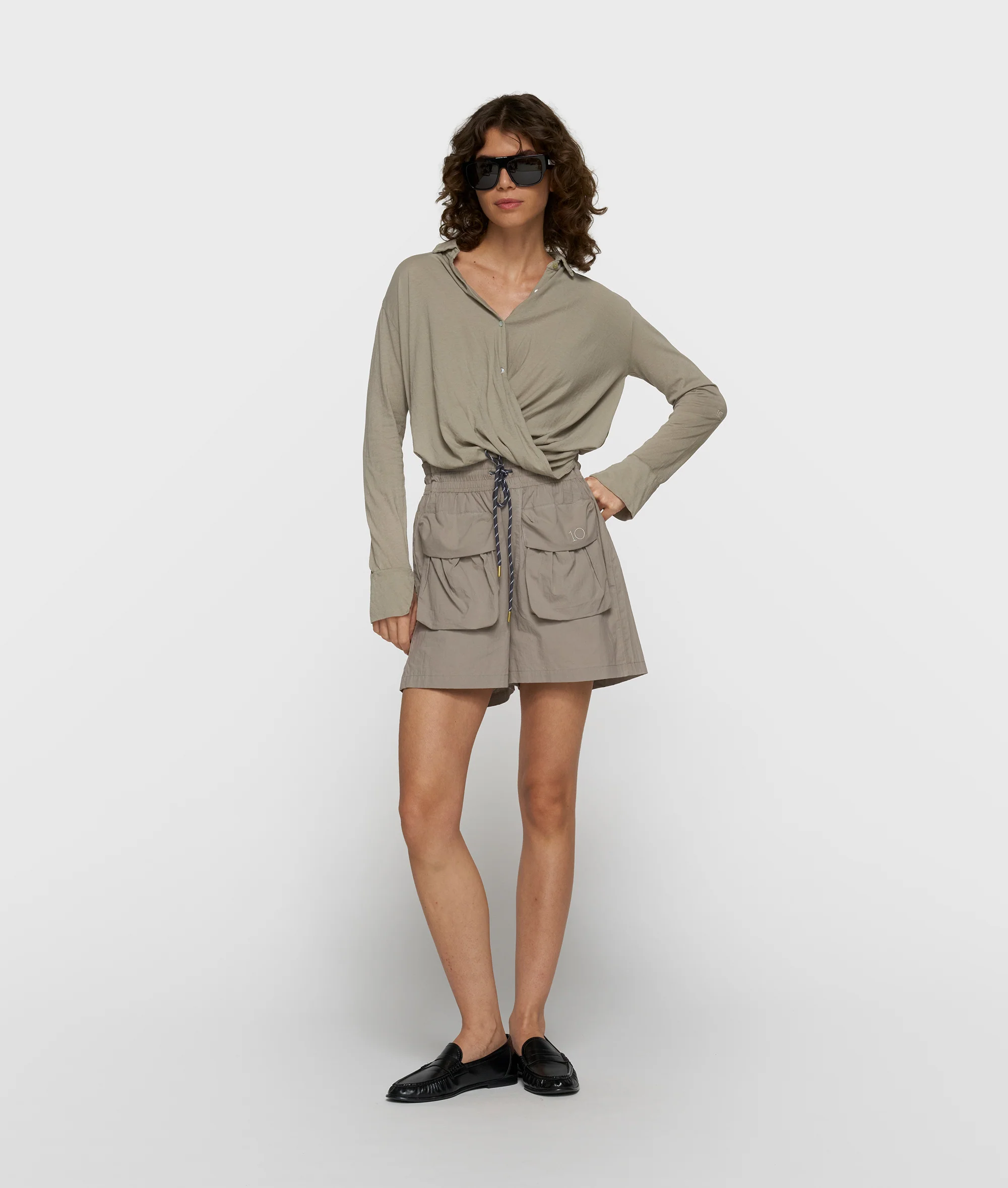 wrap blouse | fog - Image 3
