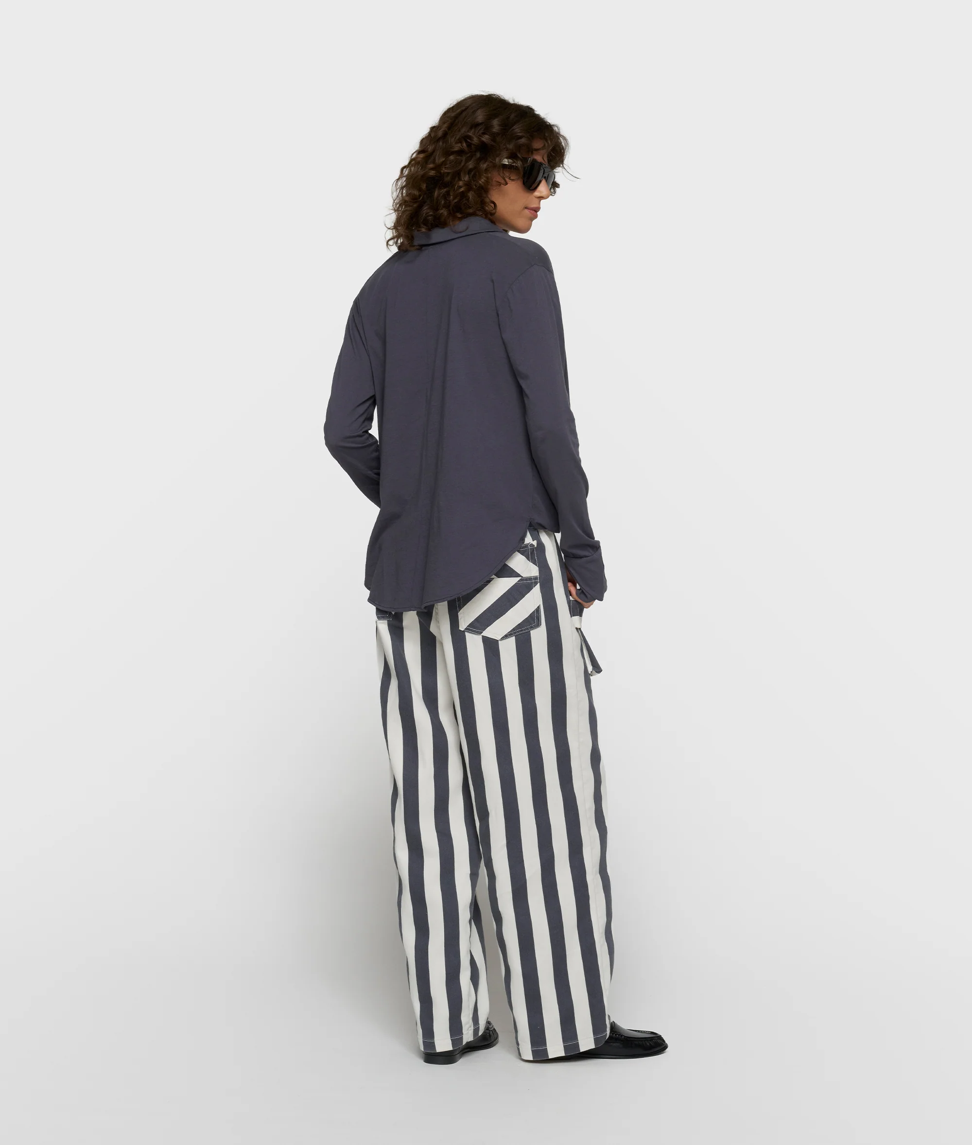 wrap blouse | steel blue - Image 4