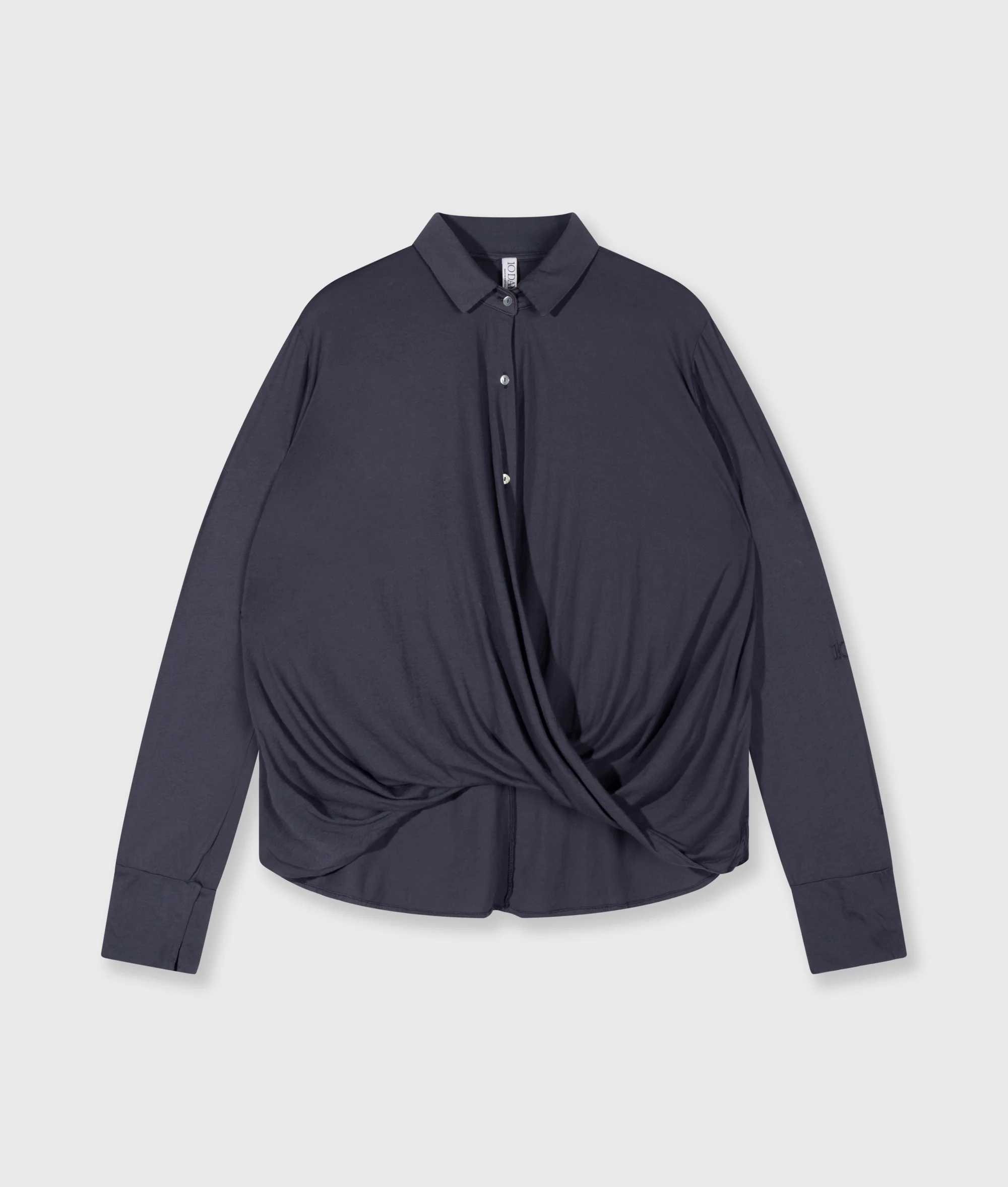 wrap blouse | steel blue - Image 5