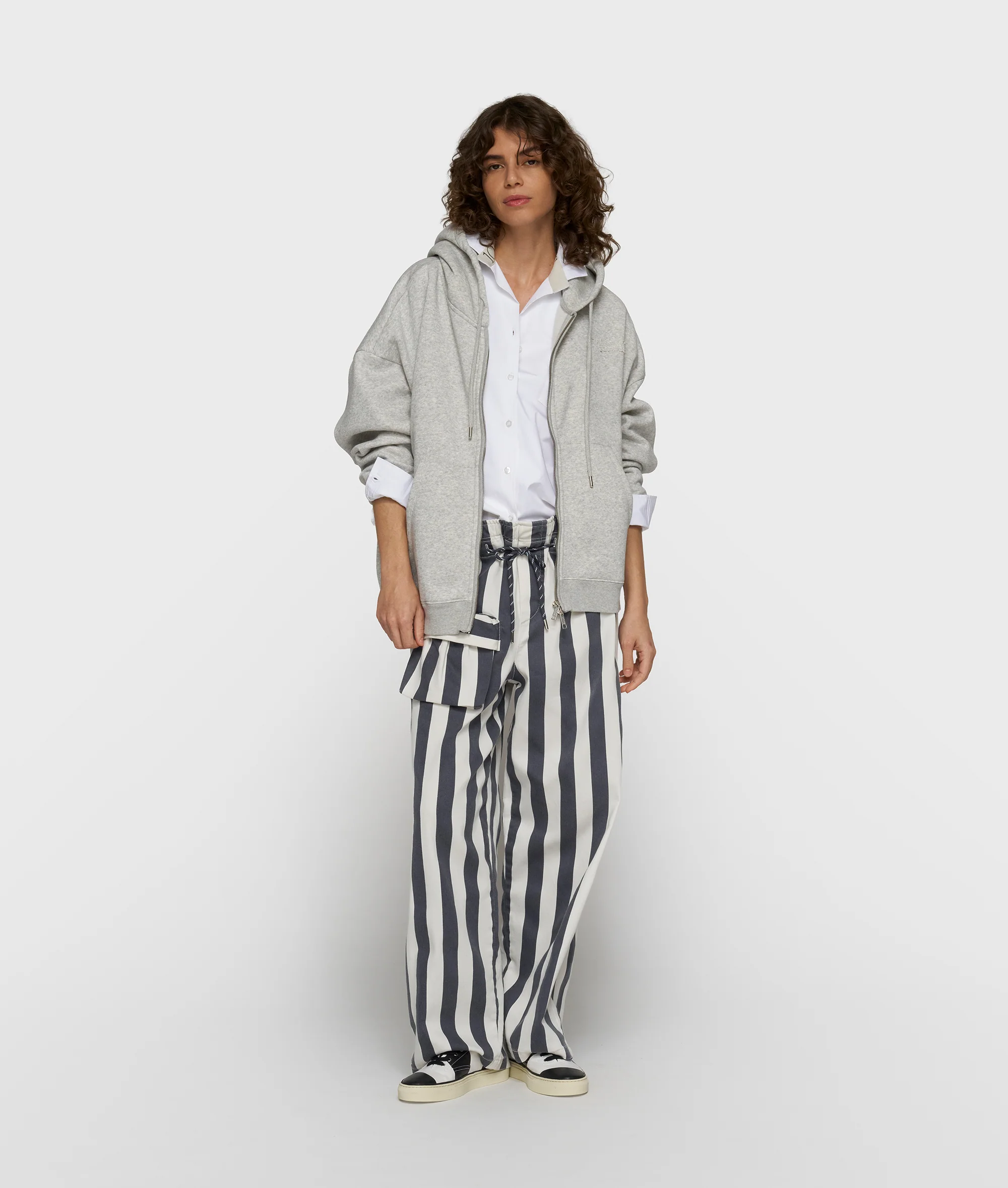 zip cardigan | light grey melee - Image 3