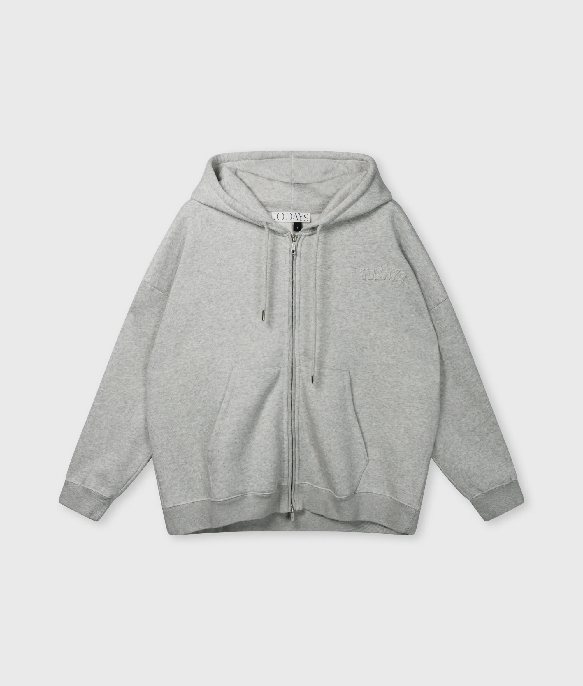 zip cardigan | light grey melee - Image 5