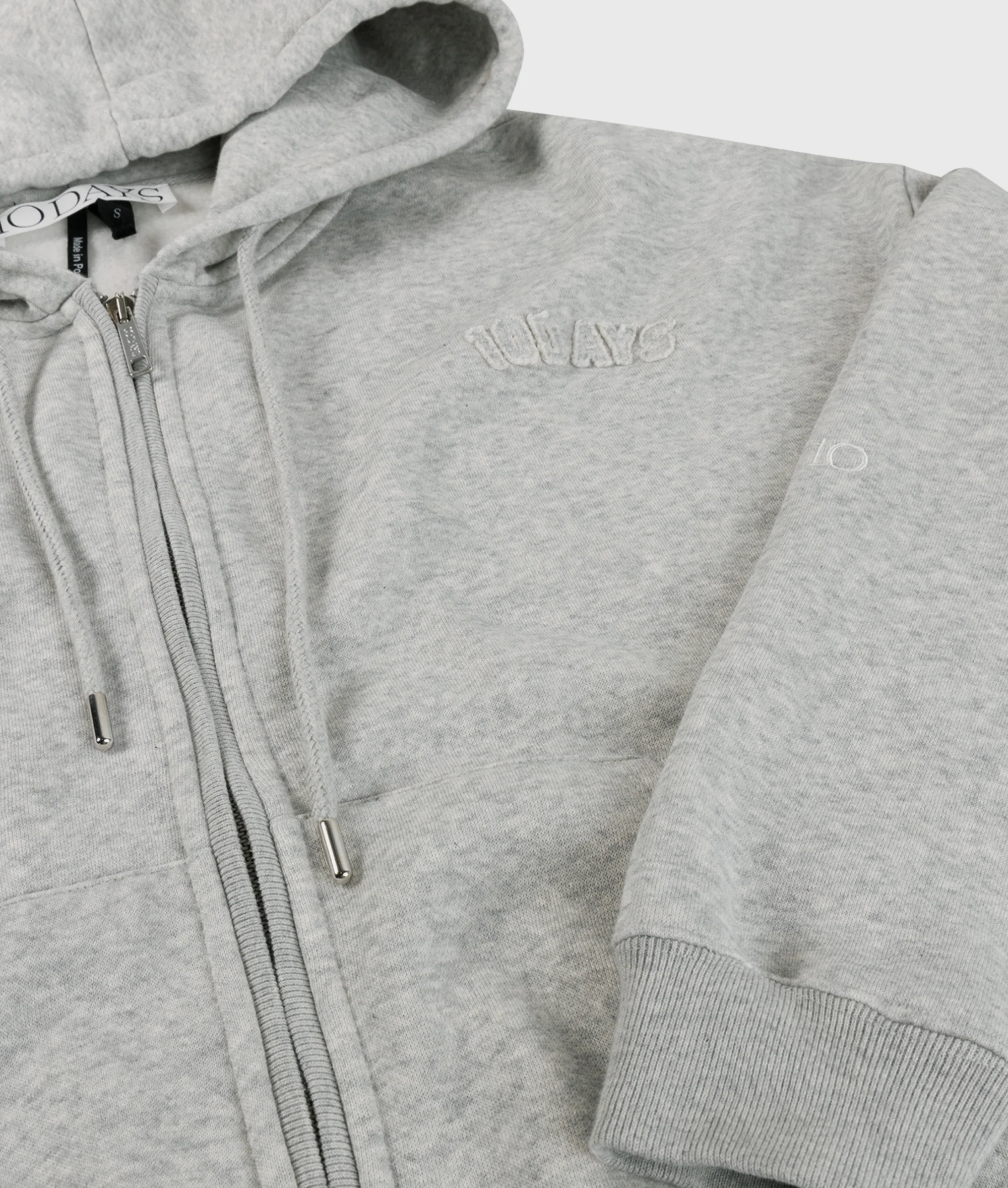 zip cardigan | light grey melee - Image 7