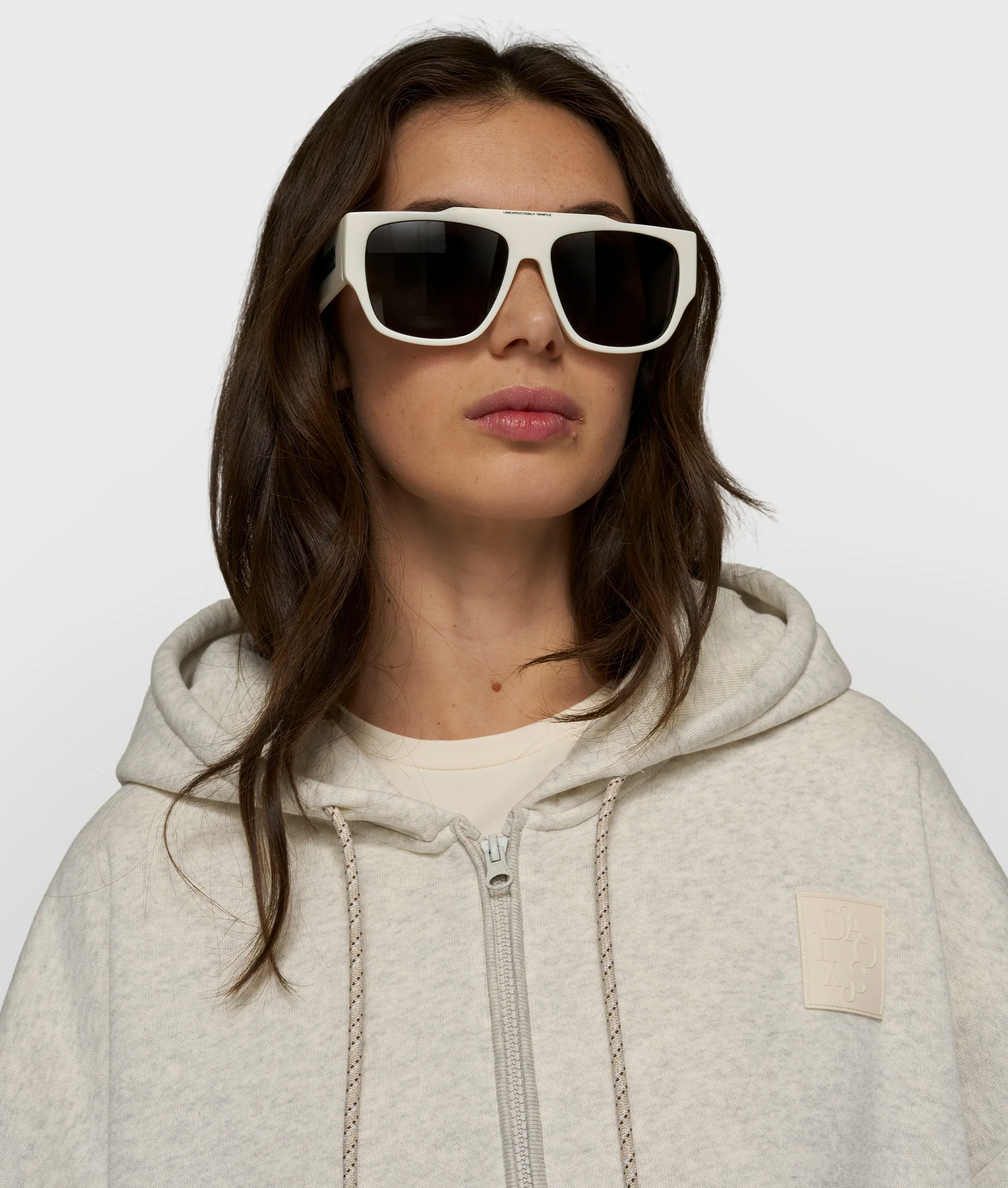 zip cardigan | soft white melee - Image 2
